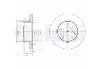 JEU DE 2 DISQUES DE FREIN BG3752 Delphi
