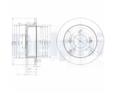 JEU DE 2 DISQUES DE FREIN BG3799 Delphi