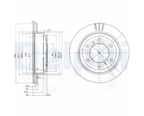 JEU DE 2 DISQUES DE FREIN BG3813 Delphi