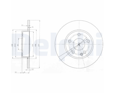 JEU DE 2 DISQUES DE FREIN BG3840 Delphi