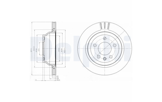 JEU DE 2 DISQUES DE FREIN BG3894 Delphi