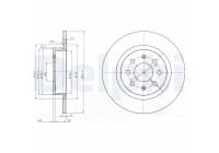 JEU DE 2 DISQUES DE FREIN BG3945 Delphi