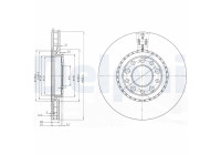 JEU DE 2 DISQUES DE FREIN BG3951 Delphi
