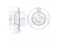 JEU DE 2 DISQUES DE FREIN BG3959 Delphi