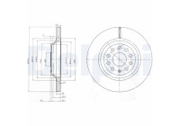JEU DE 2 DISQUES DE FREIN BG3975 Delphi