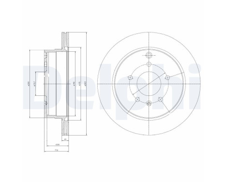 JEU DE 2 DISQUES DE FREIN BG4069 Delphi