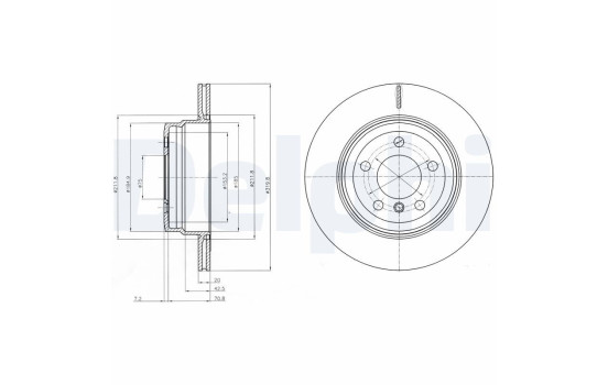 JEU DE 2 DISQUES DE FREIN BG4168 Delphi