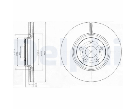 JEU DE 2 DISQUES DE FREIN BG4235 Delphi