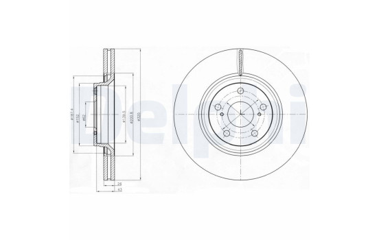 JEU DE 2 DISQUES DE FREIN BG4235 Delphi
