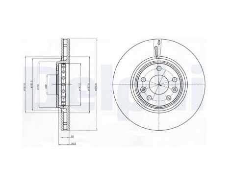 JEU DE 2 DISQUES DE FREIN BG4266 Delphi