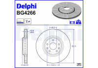JEU DE 2 DISQUES DE FREIN BG4266 Delphi