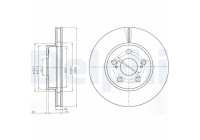 JEU DE 2 DISQUES DE FREIN BG4269 Delphi