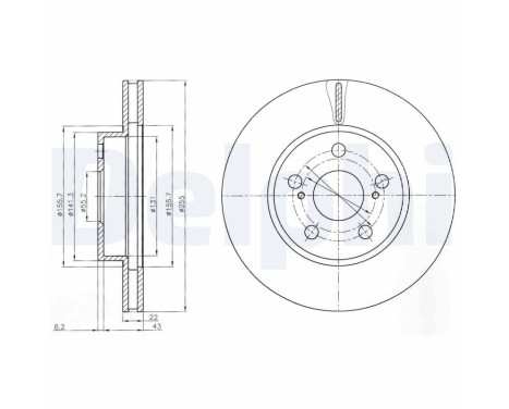 JEU DE 2 DISQUES DE FREIN BG4269 Delphi