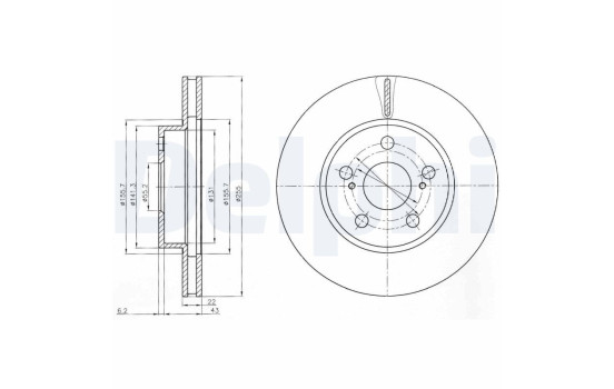 JEU DE 2 DISQUES DE FREIN BG4269 Delphi