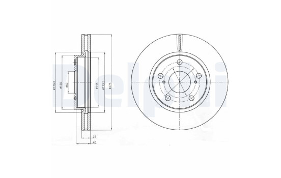 JEU DE 2 DISQUES DE FREIN BG4304 Delphi