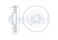 JEU DE 2 DISQUES DE FREIN BG4556 Delphi