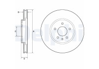 JEU DE 2 DISQUES DE FREIN PEINTS BG4672C Delphi