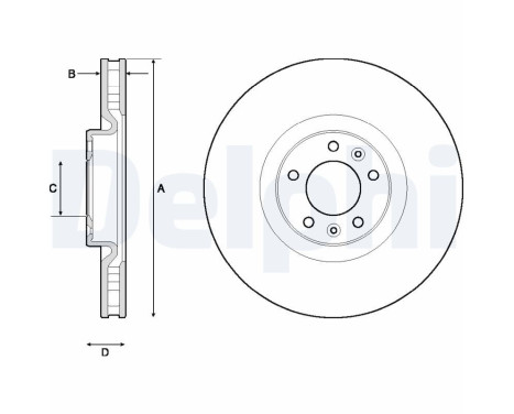 JEU DE 2 DISQUES DE FREIN PEINTS BG4716C Delphi