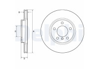 JEU DE 2 DISQUES DE FREIN PEINTS BG4771C Delphi