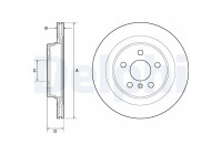 JEU DE 2 DISQUES DE FREIN PEINTS BG4778C Delphi
