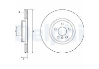 JEU DE 2 DISQUES DE FREIN PEINTS BG4780C Delphi