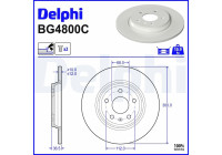 JEU DE 2 DISQUES DE FREIN PEINTS BG4800C Delphi
