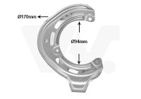 Cover plate, brake disc