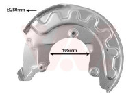 Cover plate, brake disc