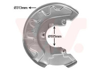 Cover plate, brake disc