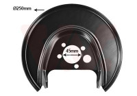 Cover plate, brake disc