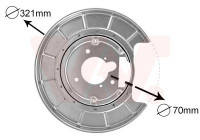 Splash Panel, brake disc