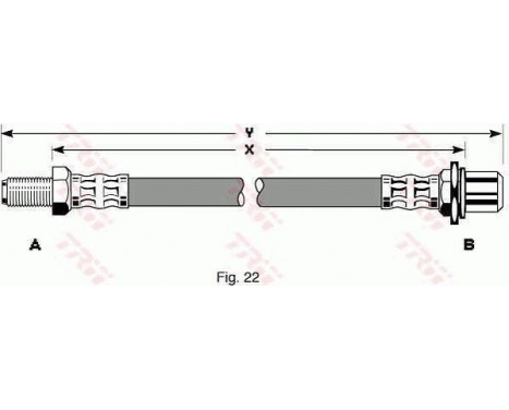 Brake Hose PHB199 TRW, Image 2