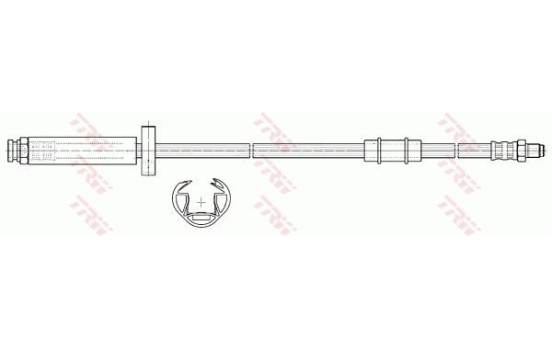 Brake Hose PHB214 TRW, Image 2