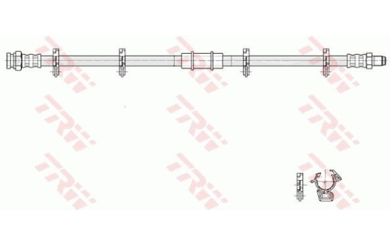 Brake Hose PHB273 TRW, Image 3