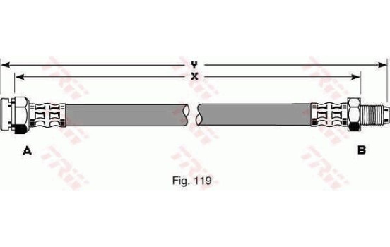 Brake Hose PHB300 TRW, Image 2