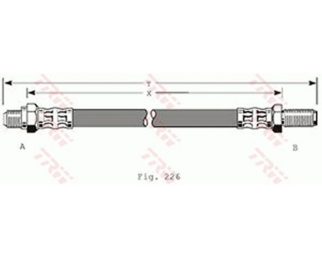 Brake Hose PHC102 TRW, Image 2
