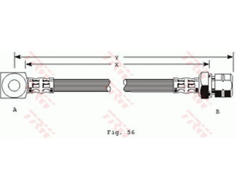 Brake Hose PHD243 TRW, Image 2