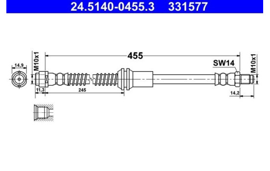 Brake Hose, Image 2