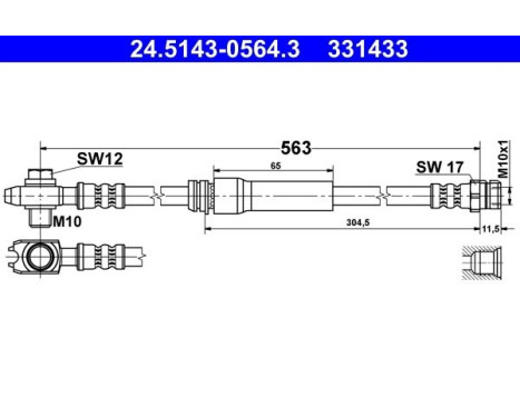 Brake Hose, Image 2