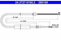 Cable, parking brake 24.3727-0100.2 ATE