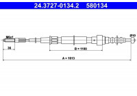 Cable, parking brake 24.3727-0134.2 ATE