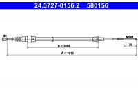 Cable, parking brake 24.3727-0156.2 ATE