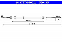 Cable, parking brake 24.3727-0165.2 ATE