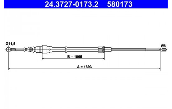 Cable, parking brake 24.3727-0173.2 ATE