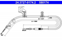 Cable, parking brake 24.3727-0174.2 ATE