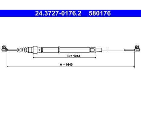 Cable, parking brake 24.3727-0176.2 ATE