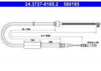 Cable, parking brake 24.3727-0185.2 ATE
