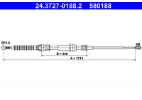 Cable, parking brake 24.3727-0188.2 ATE