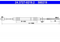Cable, parking brake 24.3727-0219.2 ATE