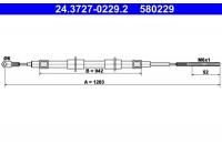 Cable, parking brake 24.3727-0229.2 ATE